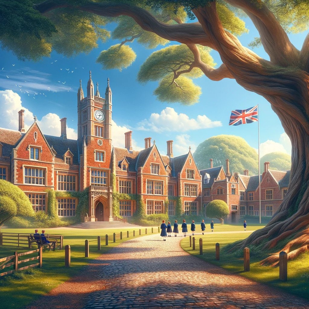 An AI illustration showing a UK school